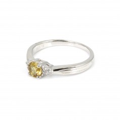 Bague tourmaline en argent 925 rhodié x 1pc