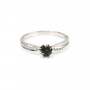Bague tourmaline en argent 925 rhodié x 1pc