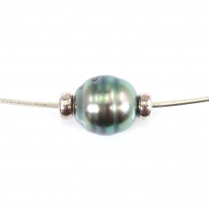 Necklace  tahiti pearl straling silver 925 40cm  x 1pc