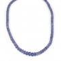 Collier tanzanite rondelle facette x 45cm
