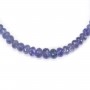 Collier tanzanite rondelle facette x 45cm