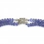 Collier tanzanite rondelle facette 2rangs 