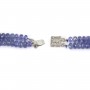 Collier tanzanite rondelle facette 2rangs 