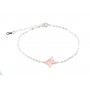 Bracelet chaîne silver 925 butterfly in rose shell