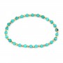 Bracelet turquoise reconstituée 4mm, avec perles dorées x 1pc
