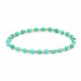 Bracelet Aquamarine & Morganite 4mm with golden pearl x 1pc