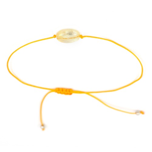 Oval Citrine Bracelet 10x14mm - Adjustable Cord x 1pc
