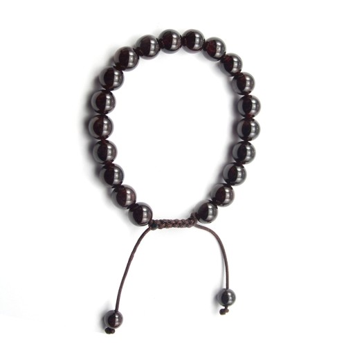 Bracelet Grenat boule rond 8mm 
