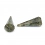 Pendentif Labradorite pendule semi percé 16x40mm x 1pc