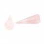 Pendentif Quartz rose pendule semi percé 16x40mm x 1pc
