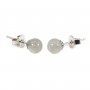Boucle d'oreille argent 925 labradorite 6mm  x 2pcs