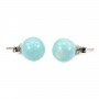 Boucles d'oreilles amazonite 12mm, en argent 925 x 2pcs