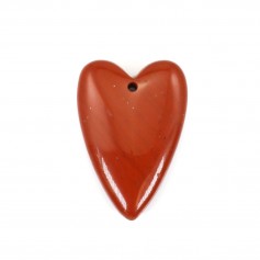 Pendentif Jaspe rouge coeur 20x30mm x 1pc