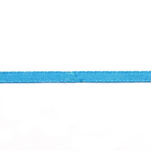 Fil polyester Double face satin 3mm Bleu ciel  x 5 m