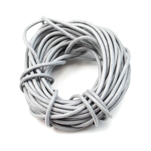 Grey  leather 1.5mm x 1m