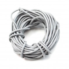 Fil en cuir grise 1.5mm x 1m 