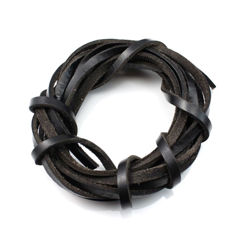 Balck lacet leather 3.0mm  x 50cm