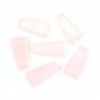 Pendentif Quartz rose Trapèze 13x25mm x 1pc