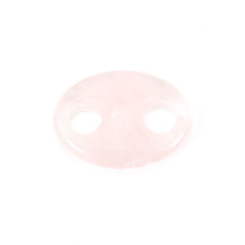Pendentif Quartz rose grain de café 18x25mm x 1pc