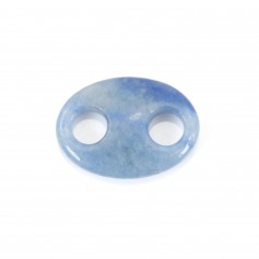 Pendentif Aventurine bleu grain de café 18x25mm x 1pc