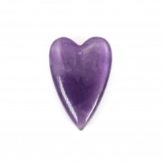 Pendentif Améthyste coeur 20x30mm x 1pc