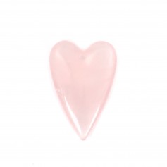 Pendentif Quartz rose coeur 20x30mm x 1pc