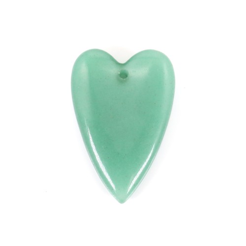 Pendentif Aventurine coeur 20x30mm x 1pc