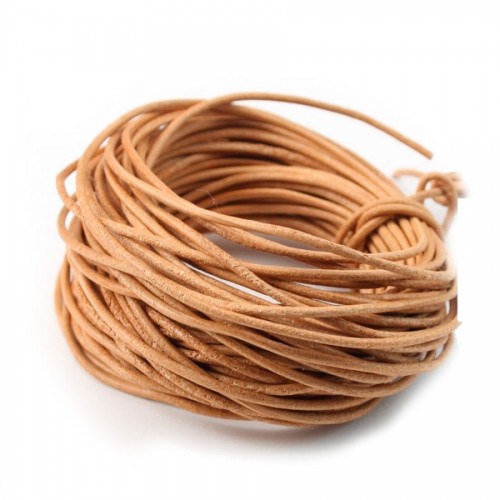 Fil en cuir marron claire 1.0mm x 1m 