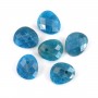 Pendentif Apatite goutte décoré oeil - 12x14mm x 1pc
