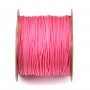 Fil polyester rose fluo 0.8mm x 100 m