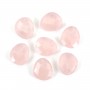 Pendentif Quartz rose goutte décoré oeil - 12x14mm x 1pc