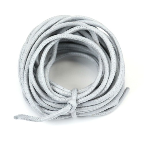 Cordonnet coton ciré gris 2.5mm  x 5m