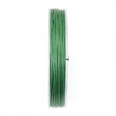 Cordonnet coton ciré olive 0.8mm  x 20m