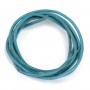 Ruban de cuir vachette turquoise 2mm x 1m