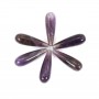 Amethyst Tropfen halb durchbohrt 7x23mm x 1pc