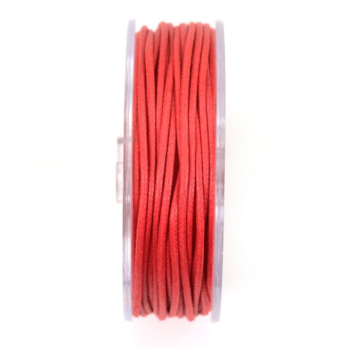 Red waxed cotton cords 1.5mm x 20m