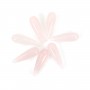 Quartz rose goutte semi percé 7x23mm x 1pc