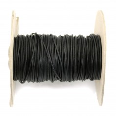 Fil en cuir Kangourou Griffin noir x1m