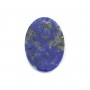 Cabochon lapis lazuli, oval plat 10x14mm x 1pc