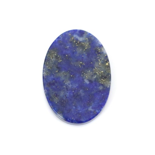 Flat oval Lapis Lazuli cabochon 13x18mm x 1pc