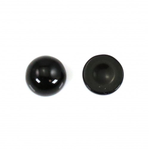 Cabochão redondo de obsidiana 4mm x 4pcs