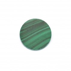 Malachite rotonda piatta cabochon 12mm x 1pc