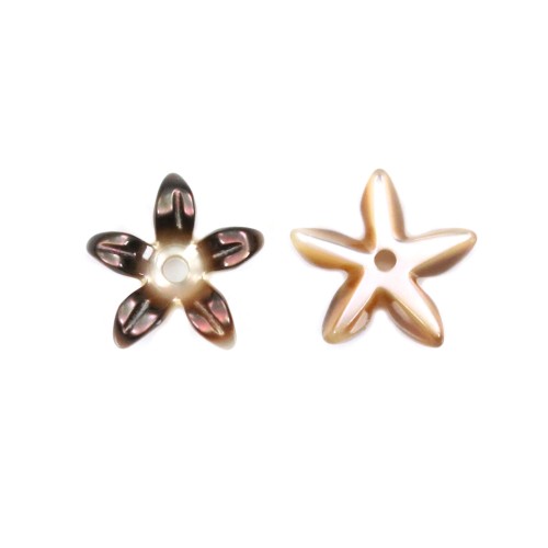 Perlmutt grau Blume 8mm x 1St