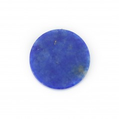 Cabochon lapis lazuli, rond plat 8mm x 1pc