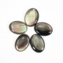 Cabochon Perlmutt grau oval 13x18mm x 1St
