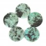 Cabochon rotondo piatto di turchese africano 20mm x 1pc