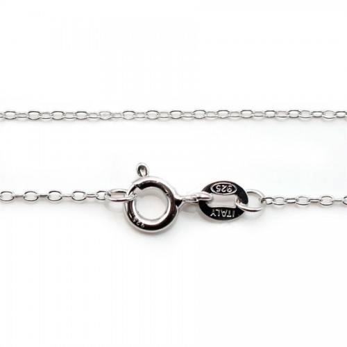 Chain in convict knit, in 925 sterling silver x 40cm