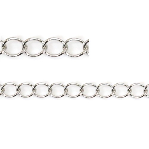 925 rhodium sterling silver chain 3.5mm* 4.5mm x 50cm