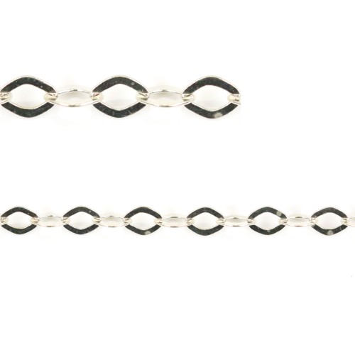 Chaine sterling silver 925  forcat diamond shaped  4x5.6mm x 50cm