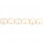 Perles de culture d'eau douce blanche 9-10mm x 39cm